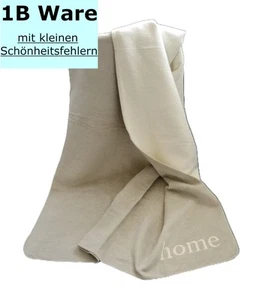 Kuscheldecke 150x200 cm Baumwolle Dralon weich warm Biederlack home beige 1b - Bild 1 von 5