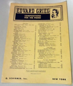 Papillon Butterfly No. 1 Piano Edvard Grieg 1887 Vintage Sheet Music G, Schirmer - Picture 1 of 3