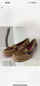 Sperry hellbraune und rosa Angelfish Bootsschuhe Damen 9,5 - Bild 1 von 6