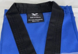 Vision DXV Size 0 / 140cm Taekwondo Blue/Black Uniform Martial Arts Choose NEW - Picture 1 of 5
