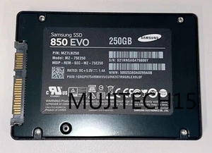 Genuine Samsung 850 EVO MZ-75E250 250GB 2.5" SATA III SSD Solid State Drive - Afbeelding 1 van 5
