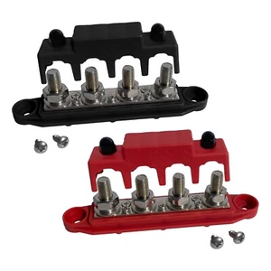 Barra de bus de bloque de distribución de energía de 3/8" 4 postes - 250A cableado solar marino para automóvil M10 - Imagen 1 de 14