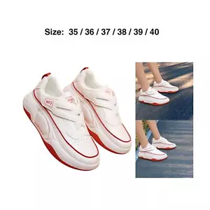 Women's Walking Shoes Trainers Shoes PU Leather Upper Soft Sports Shoes - Picture 1 of 19
