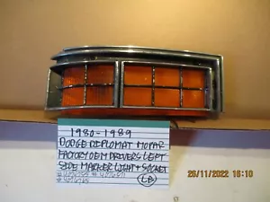 1980-1989 DODGE DIPLOMAT MOPAR FACTORY DRIVER SIDE MARKER ASSEMBLY FREE SHIPPING - Picture 1 of 9