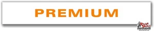(PREM-8) 3.5 X 23" ORANGE PREMIUM GLASS GAS PUMP FACE BANNER STICKER GULF - Picture 1 of 1