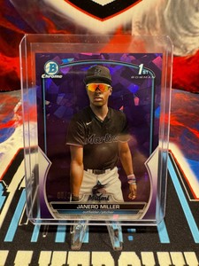 2023 Bowman Chrome Sapphire - JANERO MILLER - SP 1st PURPLE Refractor 09/25 🔥