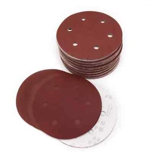 10pcs 9 Inch 6 Hole Grit 40-320 Sanding Paper Discs Self Adhesive Round Disk - Picture 1 of 10