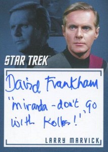 Star Trek TOS Arc. & Ins. Autograph Card A39 David Frankham "Miranda - "