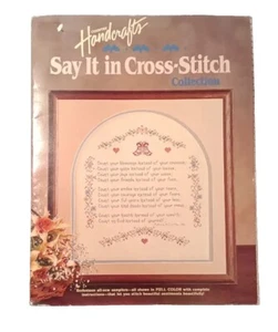 Country Handcrafts Say It in Cross Stitch Collection Pattern Chart 15 Designs - Picture 1 of 8