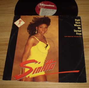 SINITTA *OZ 1st Press 12'' MAXI SINGLE 'RIGHT BACK WHERE WE STARTED..' 1989 VGC - Picture 1 of 2