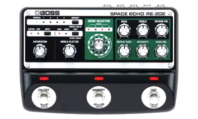 Pedal de efeitos de guitarra BOSS RE-202 Space Echo Delay ressonância Japão novo - Imagem 1 de 4