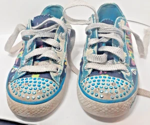 Girls Sneakers size 13.5 Skechers girls twinkle toes sneakers Blue multicolored - Picture 1 of 6