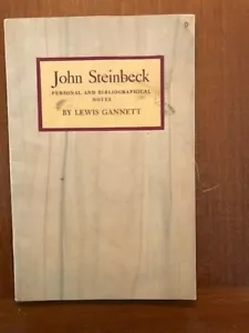 Lewis Gannett. John Steinbeck: Personal and Bibliographical Notes. - Picture 1 of 3