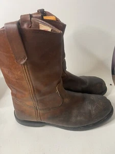 Red Wing Pecos 494 Men's 12 D Leather Steel Toe Work Boots Made in USA - Picture 1 of 18