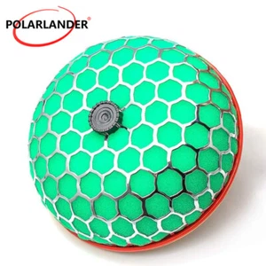 Universal 80mm Green Mushroom Washable Mesh Air Intake Filter High Flow Breather - Picture 1 of 11