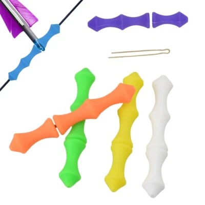 3 Set Archery Bowstring Finger Guard Tab Silicon Finger Savers Protector Gear - Image 1 of 4