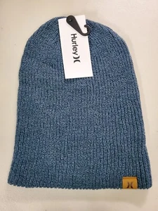 Men's Hurley Park City Beanie -Blue- Cuffed OSFA - Picture 1 of 4