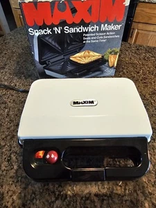 Maxim Snack ‘n Sandwich Maker Vintage 1990 New In Box Tested - Picture 1 of 9