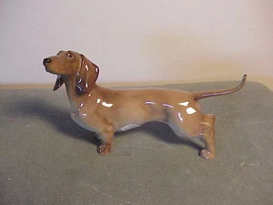 EXQUISITA FIGURA DE PERRO SALCHICHA DE PORCELANA ALEMANA VINTAGE - EXTREMADAMENTE DELICADA - Imagen 1 de 10