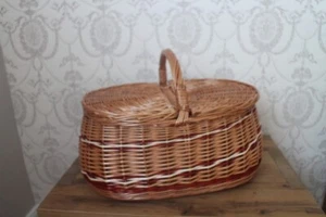 Cesta de picnic cesta de la compra cesta de mimbre cesta de coche mimbre cesta de setas cesta de cosecha cesta nueva - Imagen 1 de 6