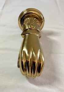 Solid Brass Hand and ball door knocker Fatima's hand - Picture 1 of 7