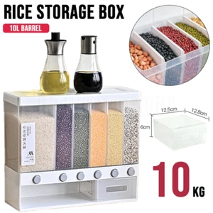 10KG Grain Case Cereal Dispenser Storage Box Kitchen Food Rice Container Wall - Picture 1 of 12