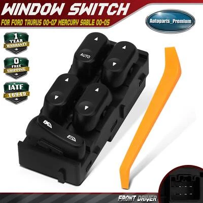 Front Left Power Window Switch for Ford Taurus 2000-2007 Mercury Sable 2000-2005 - Imagem 1 de 4