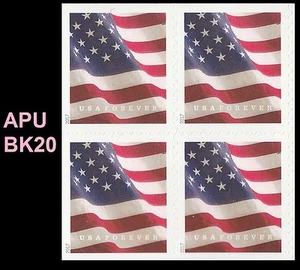 US 5161 Flag F block 4 (from APU booklet of 20) MNH 2017 - Picture 1 of 1