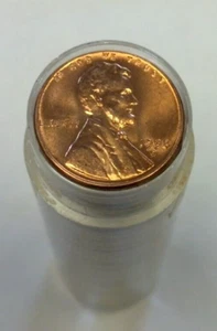 ROLL (50) 1958-D BU LINCOLN CENTS (49) RED (1) RB (2518) - Picture 1 of 4