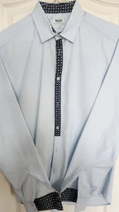 Kenzo Paris Mens Blue Dress Shirt Size 16.5 / 42 - Picture 1 of 8