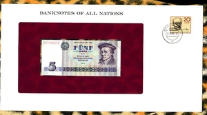 Banknotes of All Nations GDR East Germany 1975 5 Mark UNC P 27a IH008330 Low - Picture 1 of 3