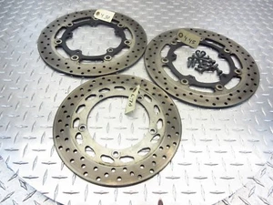 2012 11-13 YAMAHA FZ8 FZ-08 FZ08 FRONT REAR DISC BRAKE ROTORS SET BOLTS STRAIGHT - Picture 1 of 12