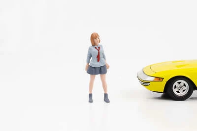 1:18 Figura Auto Incontro 1 Lilly Ragazza Americana Diorama Figure V - Immagine 1 di 3