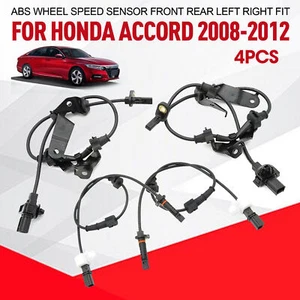 4pcs Abs Fit Honda Accord 2008-2012 Wheel Speed Sensor Front Rear Left & Right - Foto 1 di 15