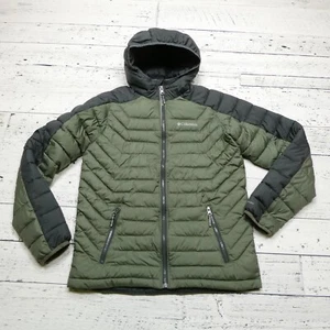 Columbia Jacket Youth XL (18/20) Green Omni Heat Puffer Insulated Hooded L - Picture 1 of 9