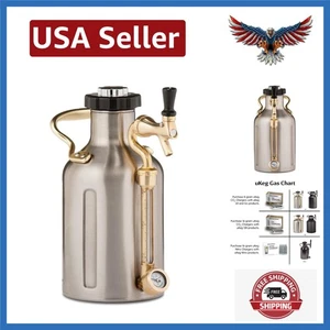 Stainless Steel uKeg Growler - 64oz with Customizable Tap for Beer Enthusiasts - Picture 1 of 8