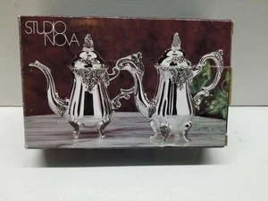 Set teiera sale e pepe in miniatura placcata argento Studio Nova vintage - da Mikasa - Foto 1 di 3