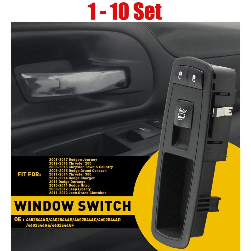 Interruptores de trava de porta de janela dianteira direita 1-10X para Dodge Durango 2011 -2015 - Imagem 1 de 4
