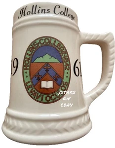 1961 HOLLINS COLLEGE TANKARD BEER STEIN COFFEE MUG, STUDENT NANCY, ROANOKE, VA - Picture 1 of 14