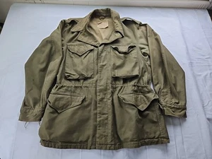 Vintage M-43 M-1943 Field Jacket Size 38 R 1940s Military US Army WW2 Combat - Picture 1 of 12