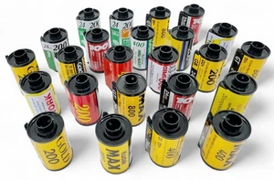 25 Exposed-Undeveloped 35mm Film & 36 Empty Containers & 3 Unused Film Mystery! - Picture 1 of 6