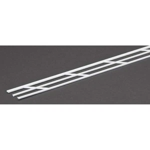 Plastruct 90693 SRS-8 O Scale Stair Rail, White Styrene 7/8H x 1-1/2W x 24L - Picture 1 of 2