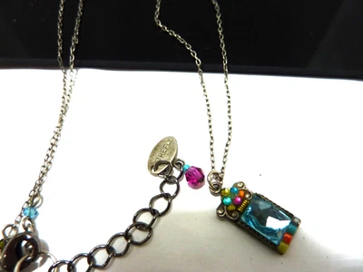 Elegante collar BOHO firmado por FIREFLY cristales multicolores pedrería cuentas de vidrio Foto 1 de 4