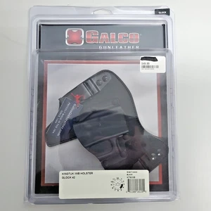 Galco KT600B Kingtuk IWB Holster For Glock 42 RH Hybrid Kydex/Leather Black - Picture 1 of 3