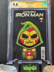 THE INFAMOUS IRON MAN #1 CGC SS FIRMA 9.8 FIRMADO POR SKOTTIE YOUNG - Imagen 1 de 4