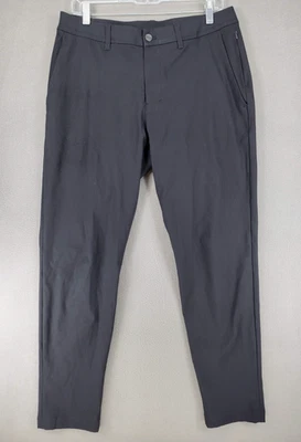 Pantalones Lululemon Commission negros ABC Warpstream calce ajustado para hombre 32x30 Foto 1 de 4