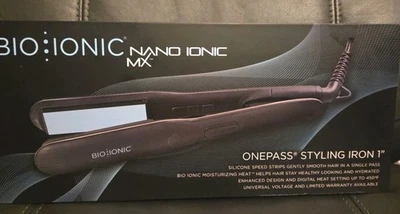 BIO IONIC Nano Ionic MX Onepass Styling Iron 1", Silicone Strips New In Open Box - Image 1 of 4