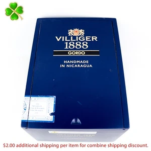 Villiger 1888 Gordo 6 x 60 Empty Wood Cigar Box 7.25" x 5.25" x 4.25" - Picture 1 of 12