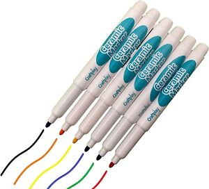 Ceramic markers | Pack of 6 colours | Quick drying | odorless | non-toxic