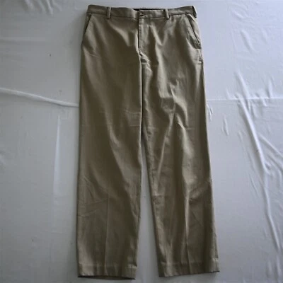 Pantalones de vestir Van Heusen 32x30 marrón tostado cintura recta flexible para hombre Foto 1 de 4